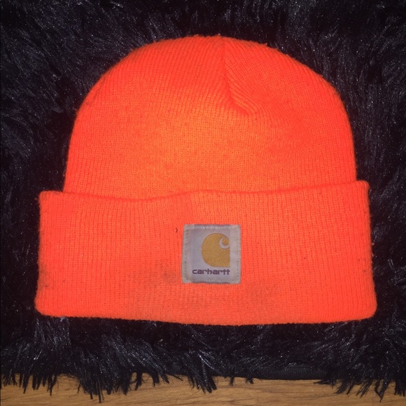 carhartt bright orange beanie